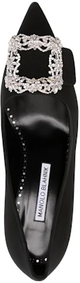 (W) Manolo Blahnik Pointed Toe Mule 'Black Kitten Heel' Sepatu Hak Kucing Hitam 121-1791-0002 Shop (W) Manolo Blahnik Pointed Toe Mule 'Black Kitten Heel' Sepatu Hak Kucing Hitam 121-1791-0002
