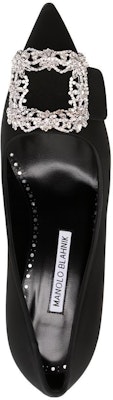 (Women) Manolo Blahnik Pointed Toe Mule 'Black Kitten Heel' 121-1791-0002 Shop (Women) Manolo Blahnik Pointed Toe Mule 'Black Kitten Heel' 121-1791-0002