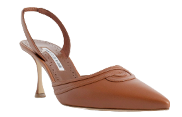 (W) Manolo Blahnik Pointed-Toe Mule 'Brown Leather' 圖 3