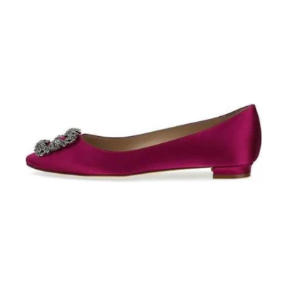(W) Manolo Blahnik Pointed-Toe Mule 'Pink'