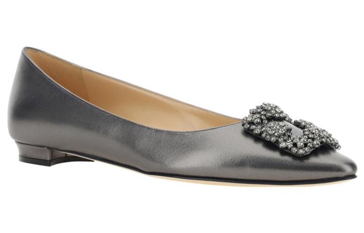 (W) Manolo Blahnik Pointed Toe Slip-On 'Dark Grey' 圖 2