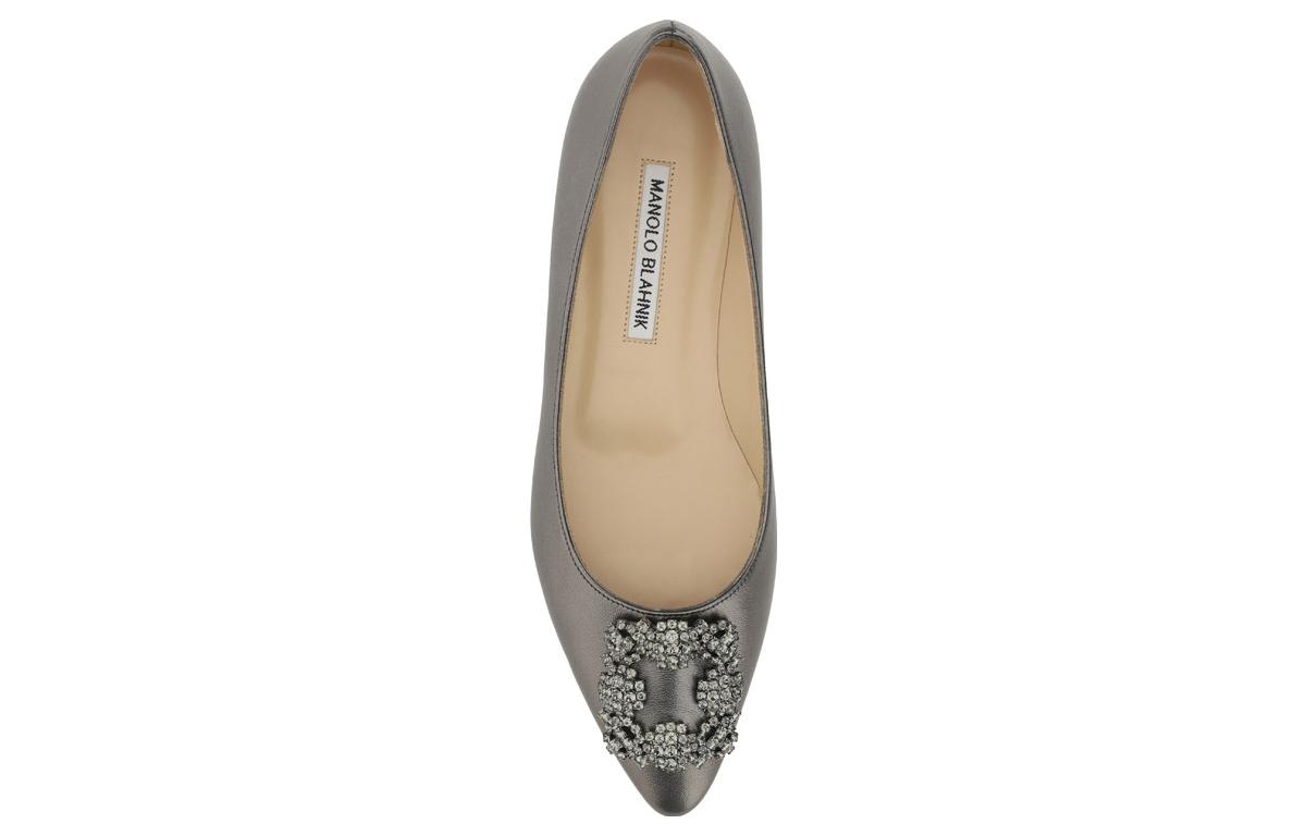 (W) Manolo Blahnik Pointed Toe Slip-On 'Dark Grey' 圖 3