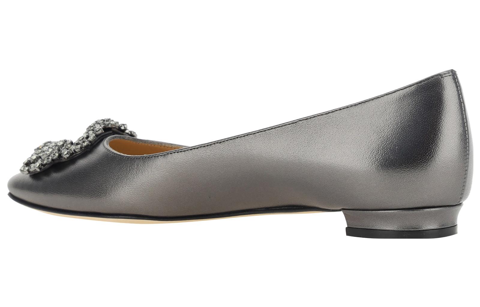 (W) Manolo Blahnik Pointed Toe Slip-On 'Dark Grey' 圖 4