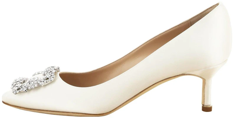 (W) Manolo Blahnik Sepatu Tumit Runcing Slip-On Stiletto 5cm 'Putih' 9XX-0315-1309 Buy (W) Manolo Blahnik Sepatu Tumit Runcing Slip-On Stiletto 5cm 'Putih' 9XX-0315-1309