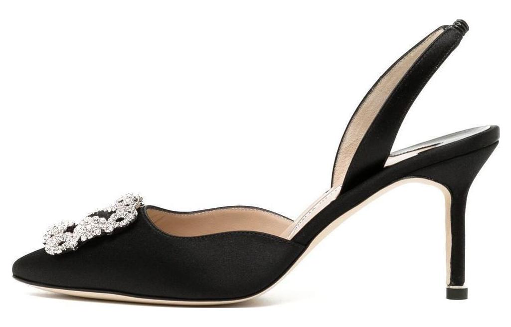 (Women) Manolo Blahnik Pointed Toe Slip-On Stiletto 7.5cm 'Black' 419-0698-0006