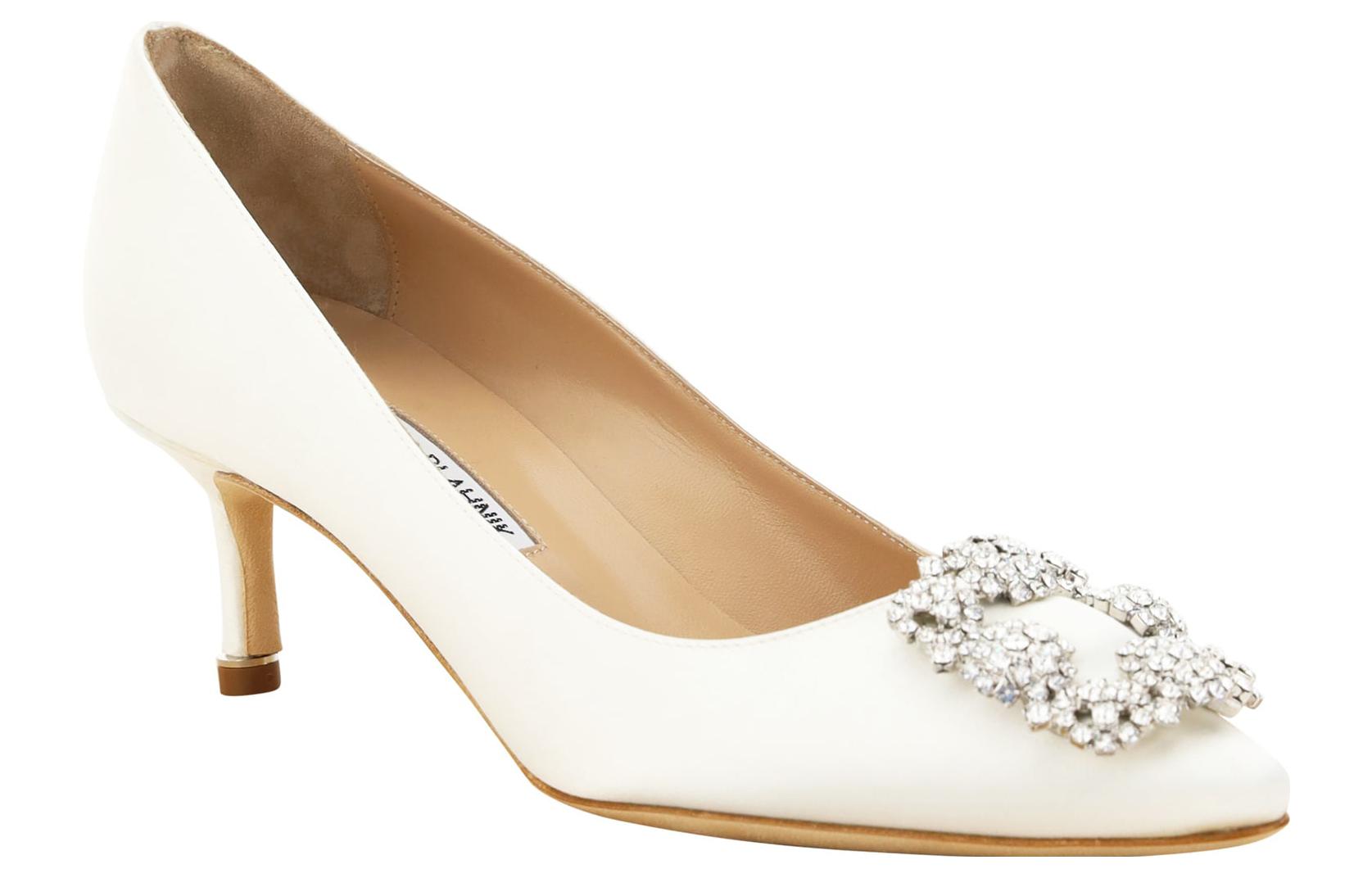 (W) Manolo Blahnik Pointed Toe Slip-On Stiletto 5cm 'White' 圖 2