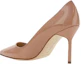 Lookbook (Women) Manolo Blahnik Pointed Toe Slip-On Stiletto 'Beige' 9XX-0536-2509