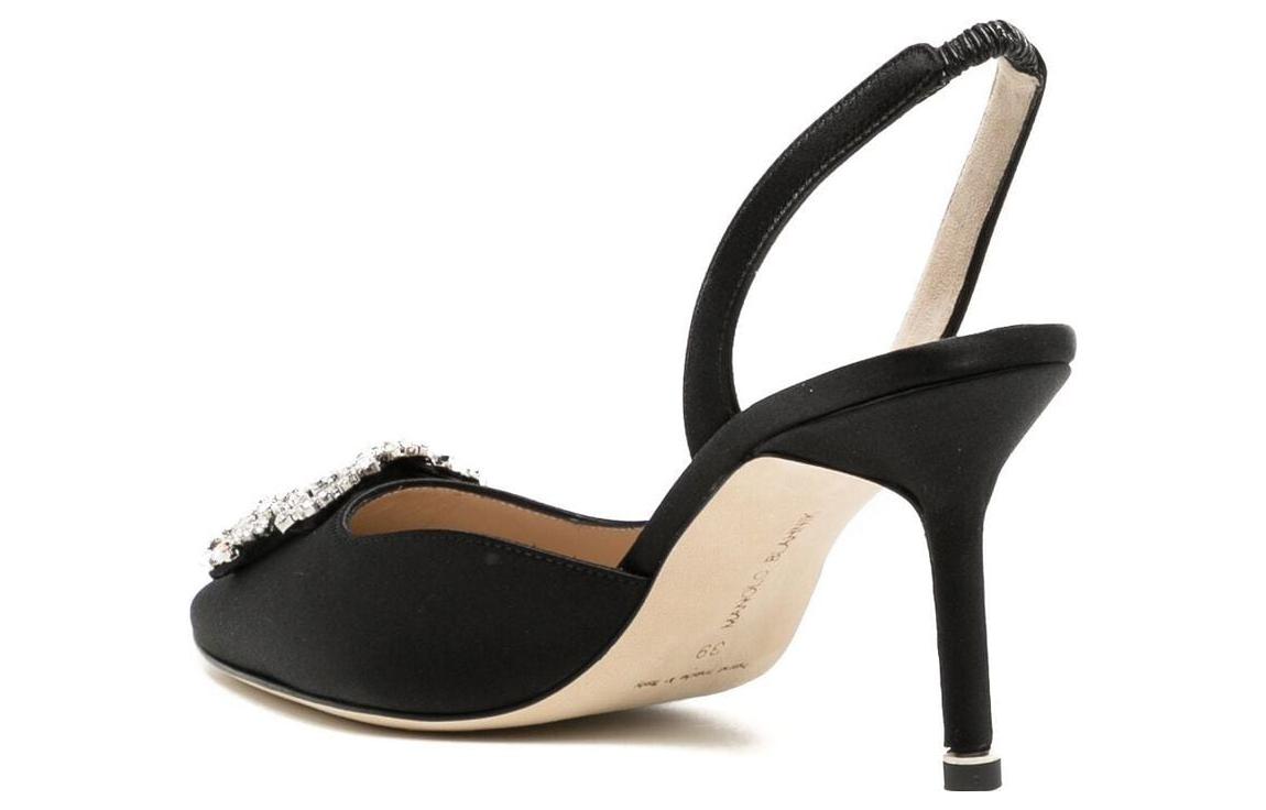 (W) Manolo Blahnik Pointed Toe Slip-On Stiletto 7.5cm 'Black' 圖 3