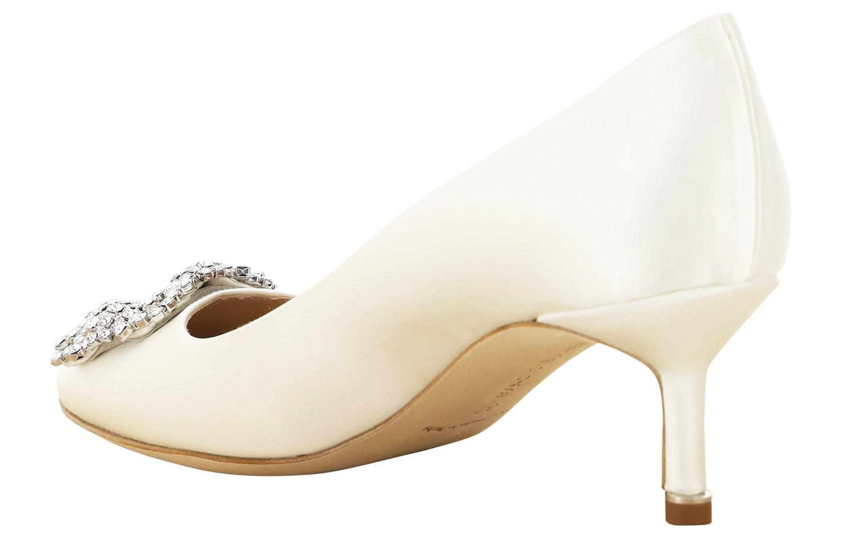 (W) Manolo Blahnik Pointed Toe Slip-On Stiletto 5cm 'White' 圖 4