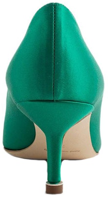 MANOLO BLAHNIK 尖頭套穿 細跟 高跟鞋 5cm 女款 綠色 Shop MANOLO BLAHNIK 尖頭套穿 細跟 高跟鞋 5cm 女款 綠色