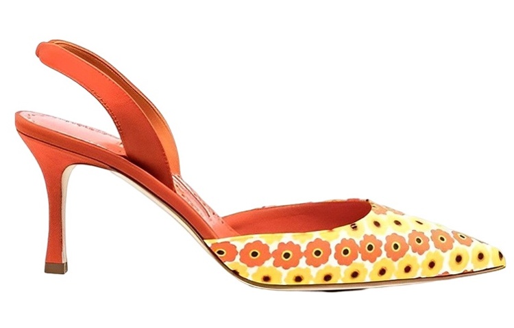 (W) Manolo Blahnik Pointed Toe Stiletto 'Orange' 圖 2
