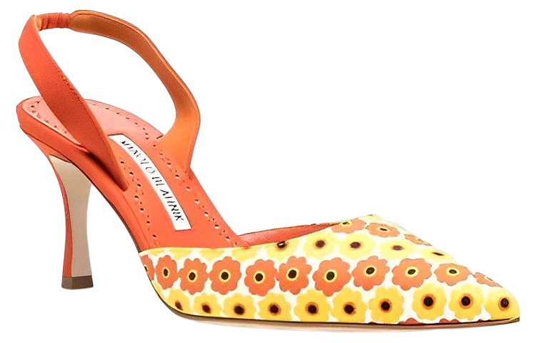 (W) Manolo Blahnik Pointed Toe Stiletto 'Orange' 圖 3