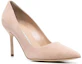 Lookbook (W) Manolo Blahnik Sepatu Hak Tinggi Lancip 'Pink Suede' 9XX-0416-2601