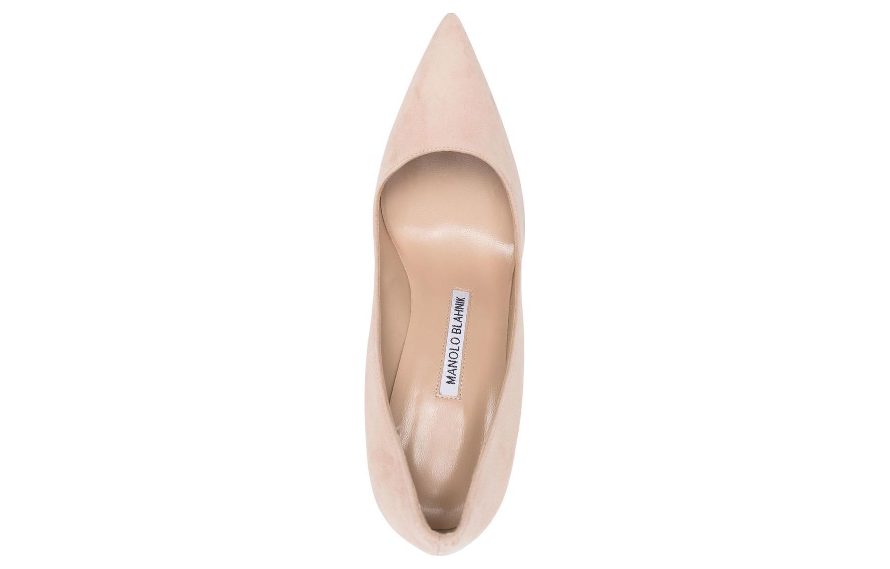 Purchase (W) Manolo Blahnik Sepatu Hak Tinggi Lancip 'Pink Suede' 9XX-0416-2601