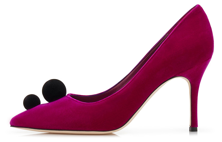 (Women) Manolo Blahnik Pointed Toe Stiletto 'Purple' 322-2334-0007