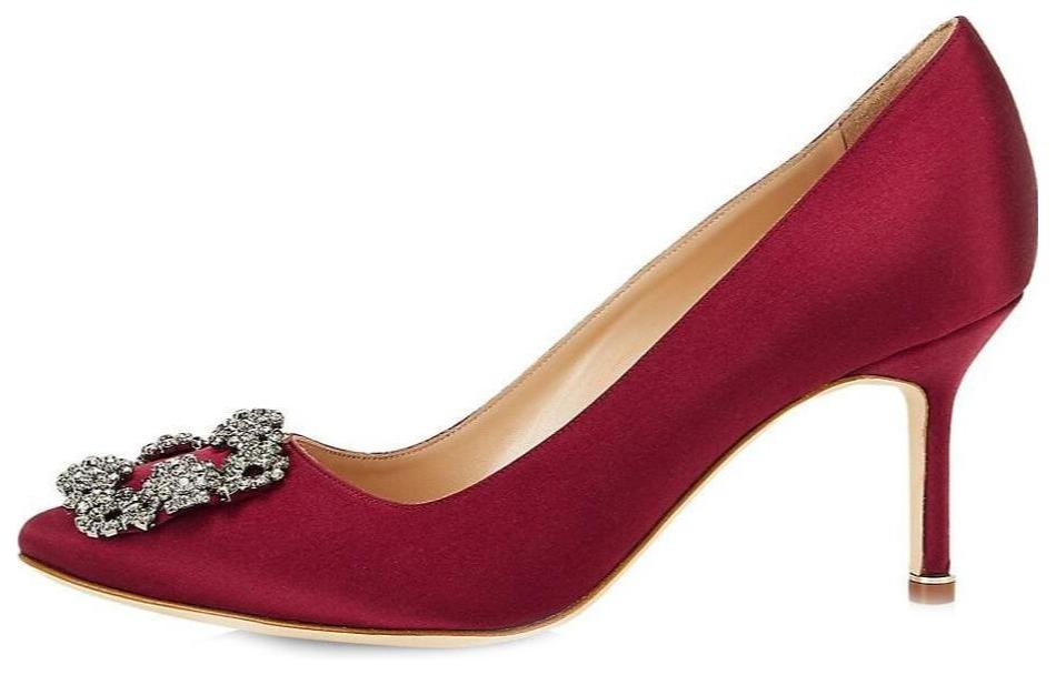 (Women) Manolo Blahnik Pointed-Toe Stiletto 'Red' 9XX-0316-0041