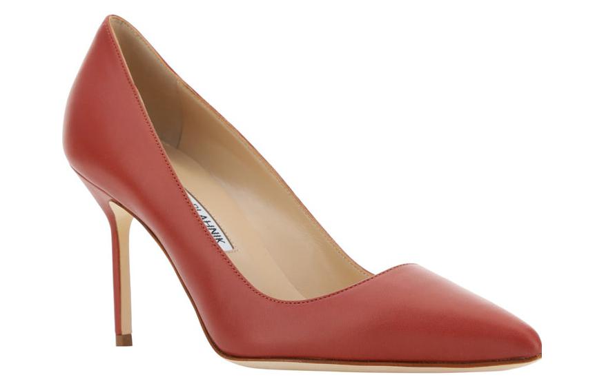 (W) Manolo Blahnik Pointed Toe Stiletto 'Red Leather' 圖 2