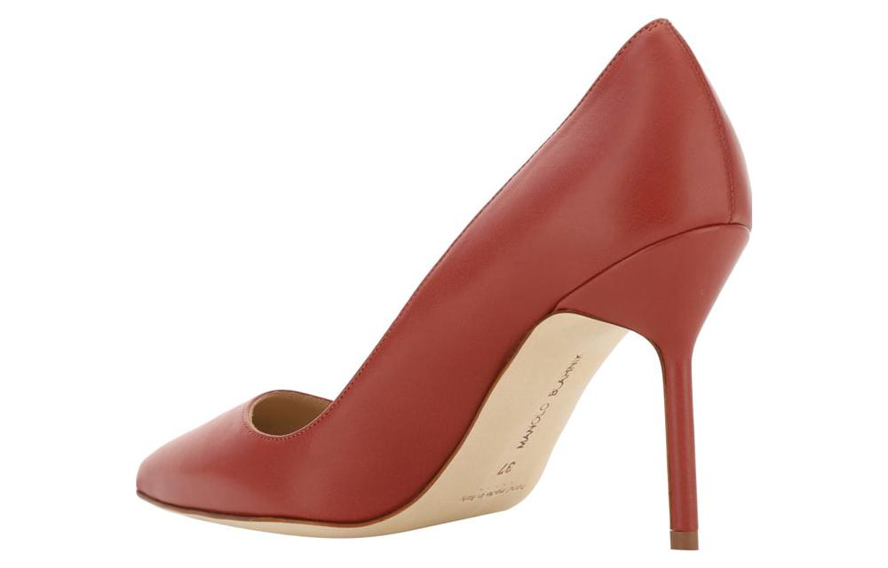 (W) Manolo Blahnik Pointed Toe Stiletto 'Red Leather' 圖 3