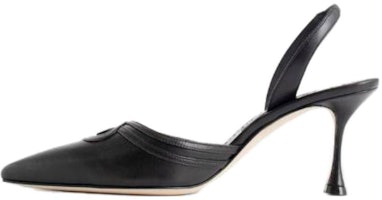 (Women) Manolo Blahnik Pointed-Toe Stiletto Mules 'Black' 223-1357-0015 (Women) Manolo Blahnik Pointed-Toe Stiletto Mules 'Black' 223-1357-0015
