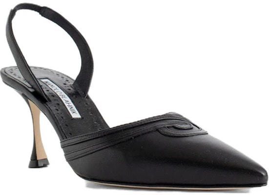 (Women) Manolo Blahnik Pointed-Toe Stiletto Mules 'Black' 223-1357-0015 Lookbook (Women) Manolo Blahnik Pointed-Toe Stiletto Mules 'Black' 223-1357-0015