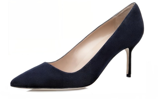 (Women) Manolo Blahnik Pointed Toe Suede High Heels 'Deep Blue' 9XX-0415-0014 Lookbook (Women) Manolo Blahnik Pointed Toe Suede High Heels 'Deep Blue' 9XX-0415-0014