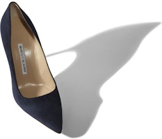 (W) Manolo Blahnik Hak Tinggi Suede Ujung Lancip 'Biru Tua' 9XX-0415-0014 Shop (W) Manolo Blahnik Hak Tinggi Suede Ujung Lancip 'Biru Tua' 9XX-0415-0014