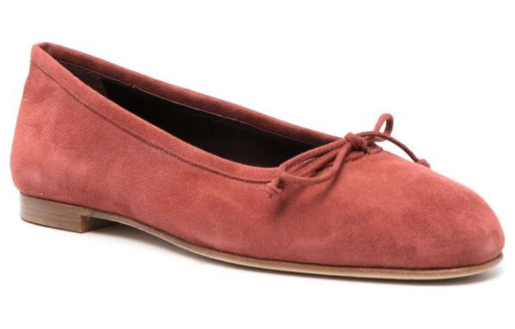 (W) Manolo Blahnik Round Toe Casual Flat 'Red Velvet' 圖 2