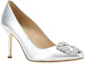 Order (W) Manolo Blahnik 圆头银色高跟鞋 22314750454