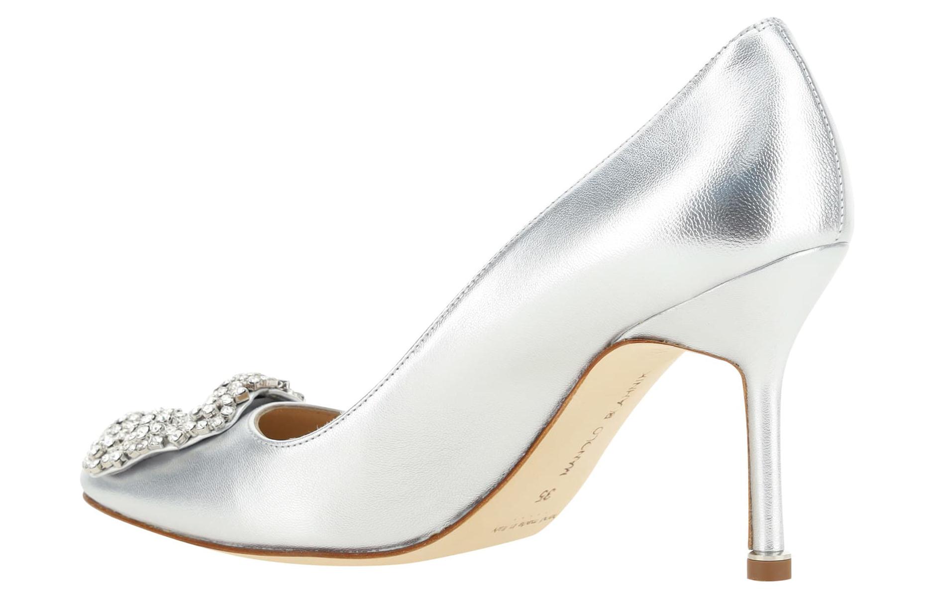 Lookbook (W) Manolo Blahnik 圆头银色高跟鞋 22314750454