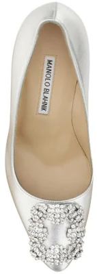 (W) Manolo Blahnik 圆头银色高跟鞋 22314750454 Shop (W) Manolo Blahnik 圆头银色高跟鞋 22314750454