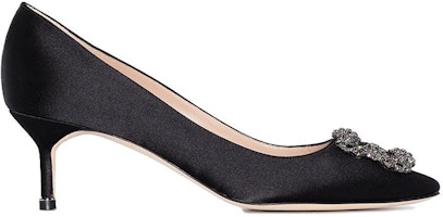 (W) Manolo Blahnik Stiletto Hujung Bulat 'Kulit Hitam' 9XX-0661-0039 Order (W) Manolo Blahnik Stiletto Hujung Bulat 'Kulit Hitam' 9XX-0661-0039