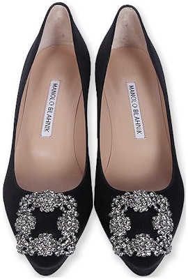 (Women) Manolo Blahnik Round Toe Stiletto 'Black Leather' 9XX-0661-0039 Shop (Women) Manolo Blahnik Round Toe Stiletto 'Black Leather' 9XX-0661-0039