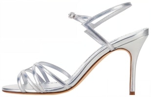 (Women) Manolo Blahnik Sandals 'Silver Buckle Stiletto' 123-2203-0461 (Women) Manolo Blahnik Sandals 'Silver Buckle Stiletto' 123-2203-0461