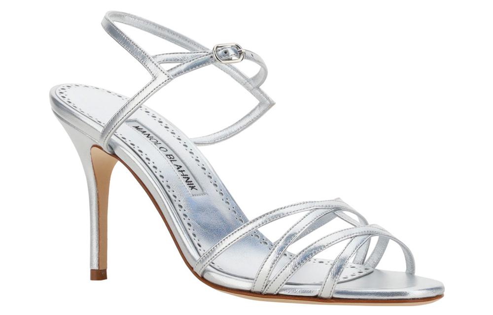 Order (Women) Manolo Blahnik Sandals 'Silver Buckle Stiletto' 123-2203-0461