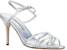(W) Sandal Manolo Blahnik 'Silver Buckle Stiletto'. 123-2203-0461
