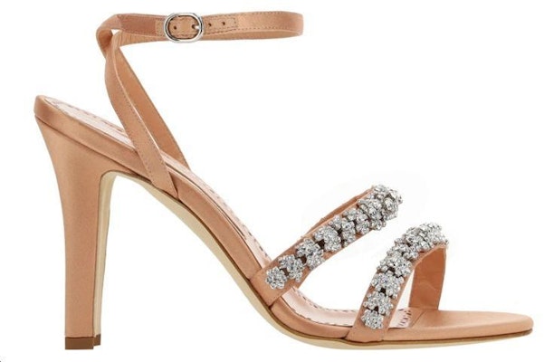 (Women) Manolo Blahnik Satin Buckle Slide 'Nude' 223-1379-8802 Order (Women) Manolo Blahnik Satin Buckle Slide 'Nude' 223-1379-8802