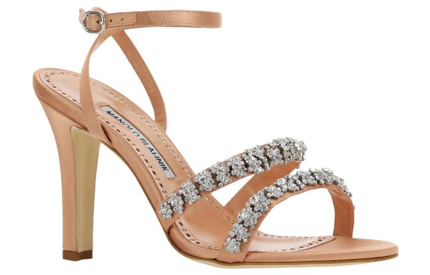 Lookbook (W) Manolo Blahnik Satin Buckle Slide 'Nude' Wanita 223-1379-8802