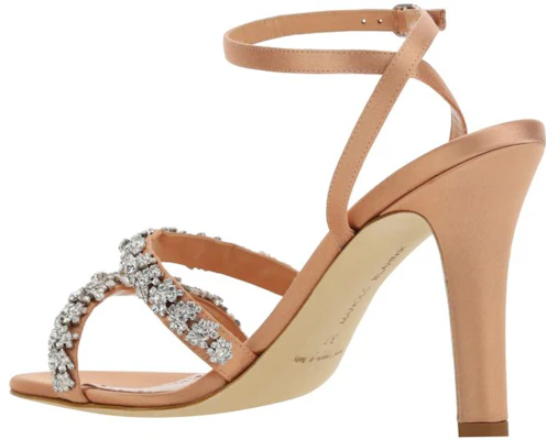(W) Manolo Blahnik Satin Schnalle Slide ''Nude'' 223-1379-8802 Shop (W) Manolo Blahnik Satin Schnalle Slide ''Nude'' 223-1379-8802
