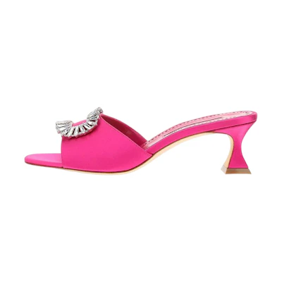 (W) Manolo Blahnik Satin Crystals High Heels 'Hot Pink'