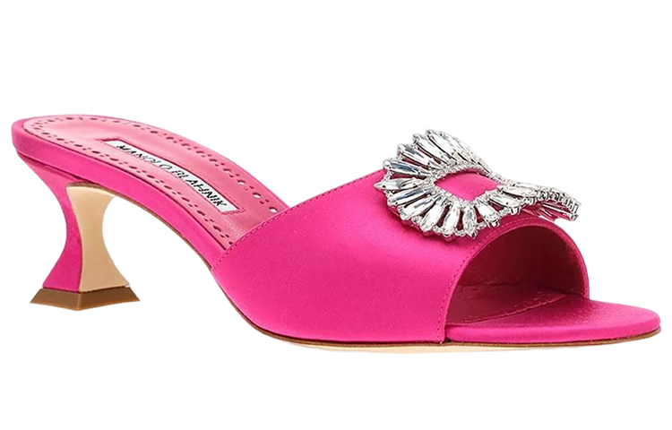 (W) Manolo Blahnik Satin Crystals High Heels 'Hot Pink' 圖 2