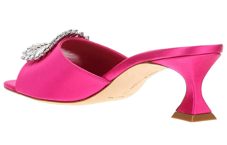 (W) Manolo Blahnik Satin Crystals High Heels 'Hot Pink' 圖 3