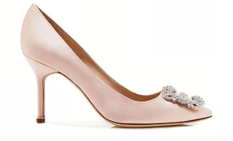 Order MANOLO BLAHNIK 水晶飾扣緞面高跟鞋 女款 淺粉色