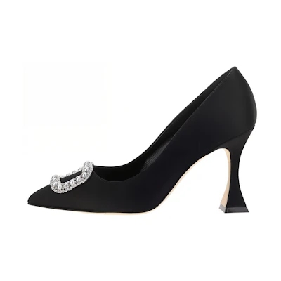 (W) Manolo Blahnik Satin High Heels 'Black'
