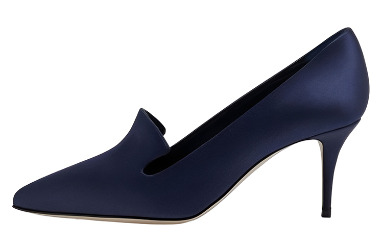 (Women) Manolo Blahnik Satin High Heels 'Navy Blue' 221-0812-0004