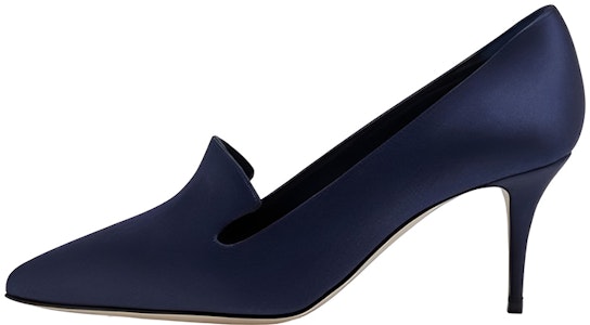 (W) Manolo Blahnik Satin Tumit Tinggi 'Navy Blue' 221-0812-0004 Buy (W) Manolo Blahnik Satin Tumit Tinggi 'Navy Blue' 221-0812-0004