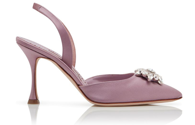 (W) Manolo Blahnik Satin Jewel Buckle High-Heel 'Light Purple' 圖 2