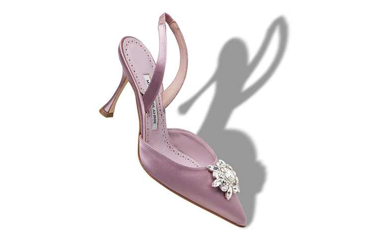 (W) Manolo Blahnik Satin Jewel Buckle High-Heel 'Light Purple' 圖 4