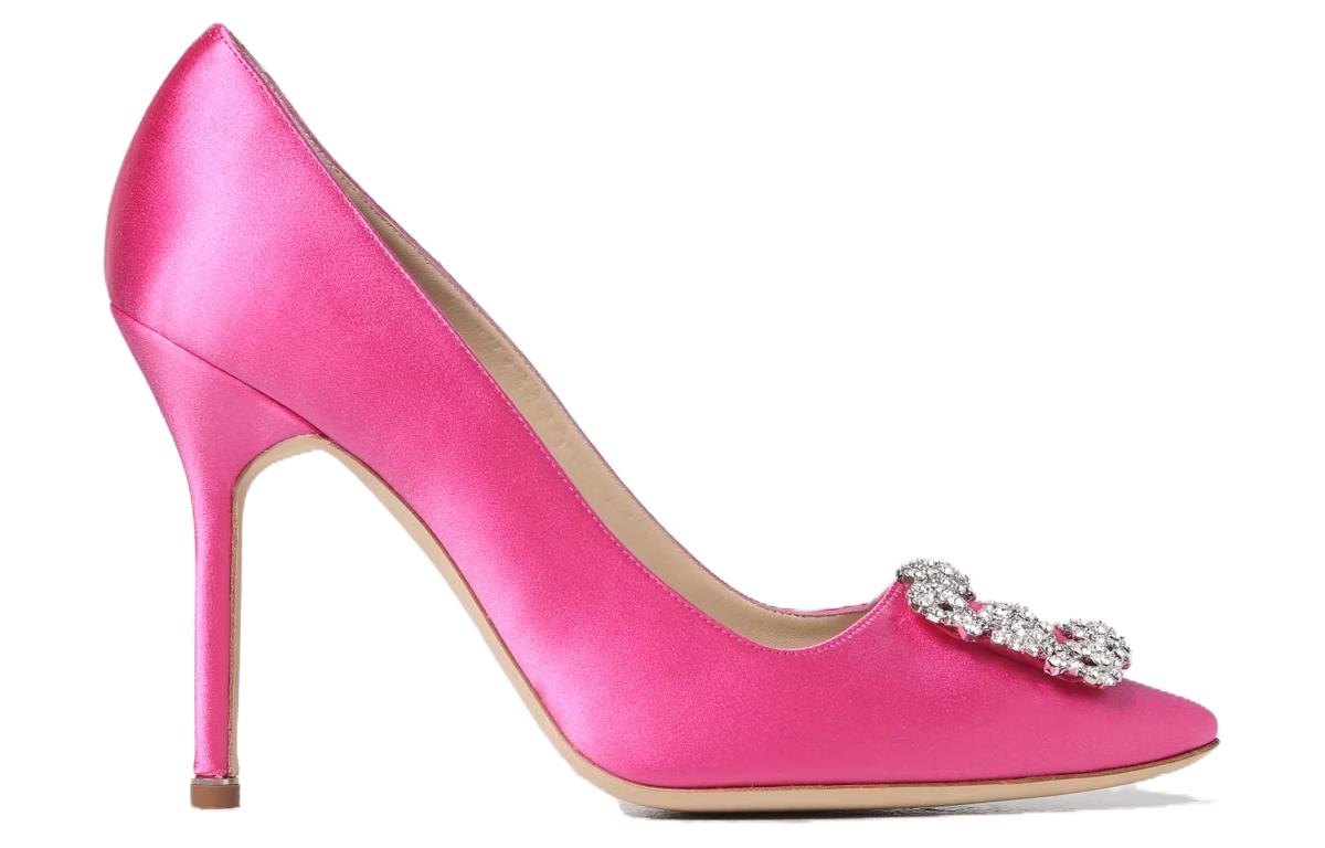 Order (W) Manolo Blahnik Tacones de Aguja Satinados con Joyas 'Rosa' 9XX-0318-5275