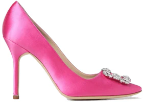 Order (W) Manolo Blahnik Satin Jewel Stiletto Tumit 'Pink' 9XX-0318-5275