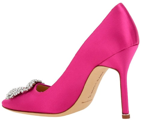 (W) Manolo Blahnik Satin Jewel Stiletto Tumit 'Pink' 9XX-0318-5275 Lookbook (W) Manolo Blahnik Satin Jewel Stiletto Tumit 'Pink' 9XX-0318-5275